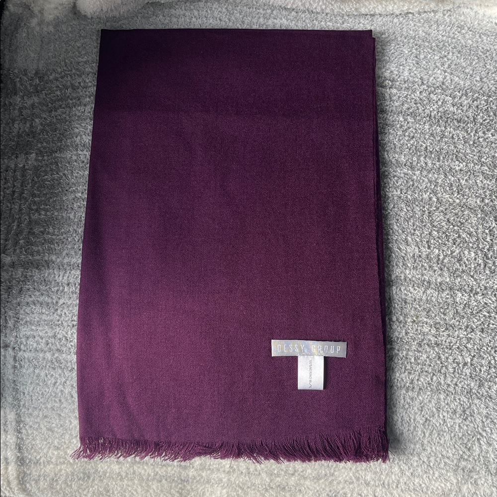 New - Aubergine / Purple - Merino Wool - Pashmina Scarf - Picture 7 of 13